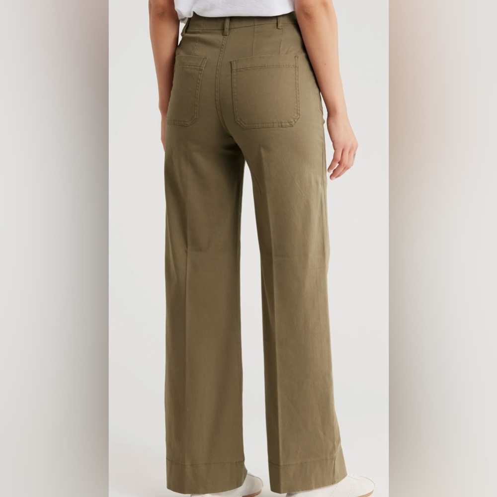 Bagatelle Olive Utility Wide Leg Trouser Pants Size 12P - Picture 2 of 11